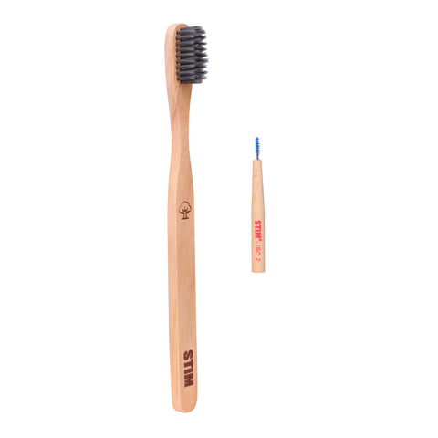 STIM Eco Charcoal Toothbrush with Neem Handle