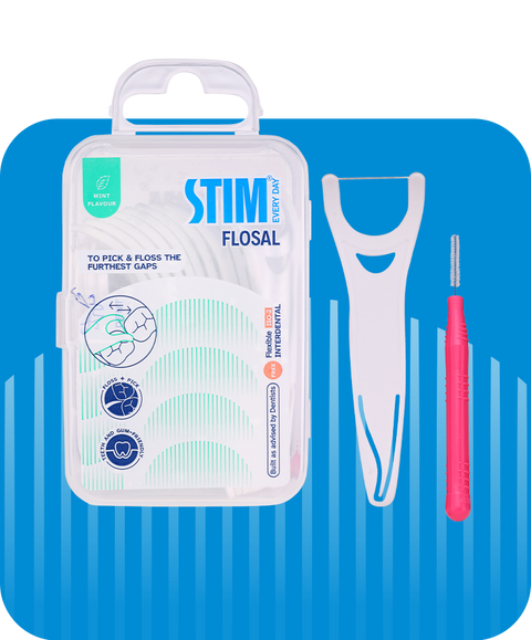 STIM Flosal - Pick and Floss - Right Angle