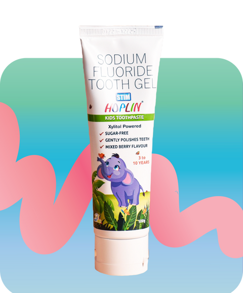 Hoplin Toothpaste For Kids- 3 Years to 10 Years - With Free Toothbrush